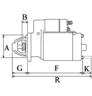 Motorino d'avviamento Denso, Toyota, Alfa, 028000-0370, 028000-1730