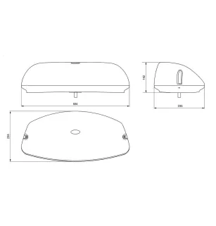 MULTILUX - Minirampa MULTILUX da fissare con lampadine H1 12 e 24V fornite ambra