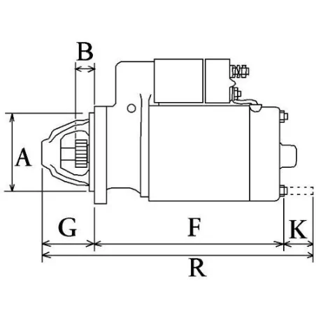 Démarreur 12V 0,8 Kw 8,9 dents, Denso 028000-0197, 028000-1010, 028000-1011, 028000-1012, 028000-1013, 028000-1016