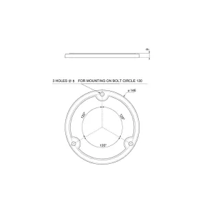 Zubehör für Rundumkennleuchten - Flache Sohle VIGNAL D14511
