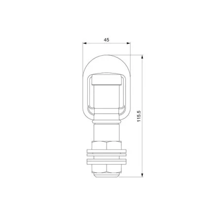 Accessoires gyrophares - Tige à visser - ISO 4148/4165 Ref. D14513