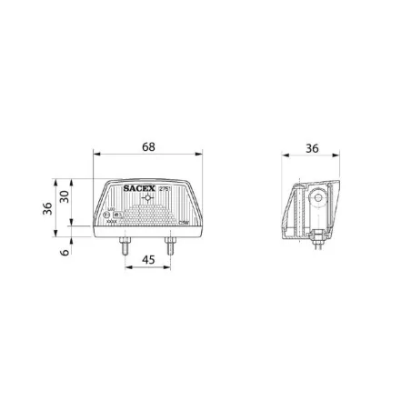 2751 - Luce targa compatta VIGNAL D14517