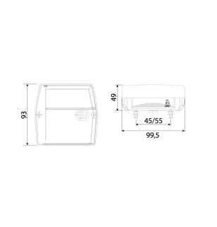 2704 - Fanale posteriore sinistro/destro con EPP e connettore posteriore PF VIGNAL D14518