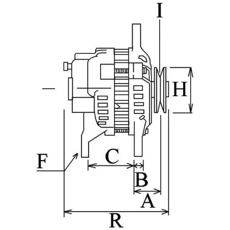 Lichtmaschine 14 Volt 80 A, Delco 10479825, Caterpillar 351940