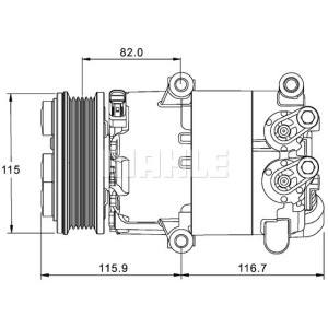 Compresseur de clim Ford - 90595056, 1459711, 1543949.00