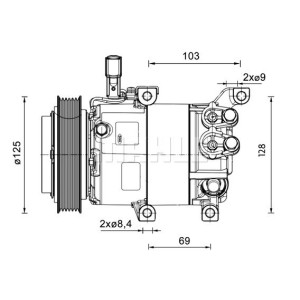Compresseur de clim Kia/Hyundai - 90155079, ACP01432, 511333.00