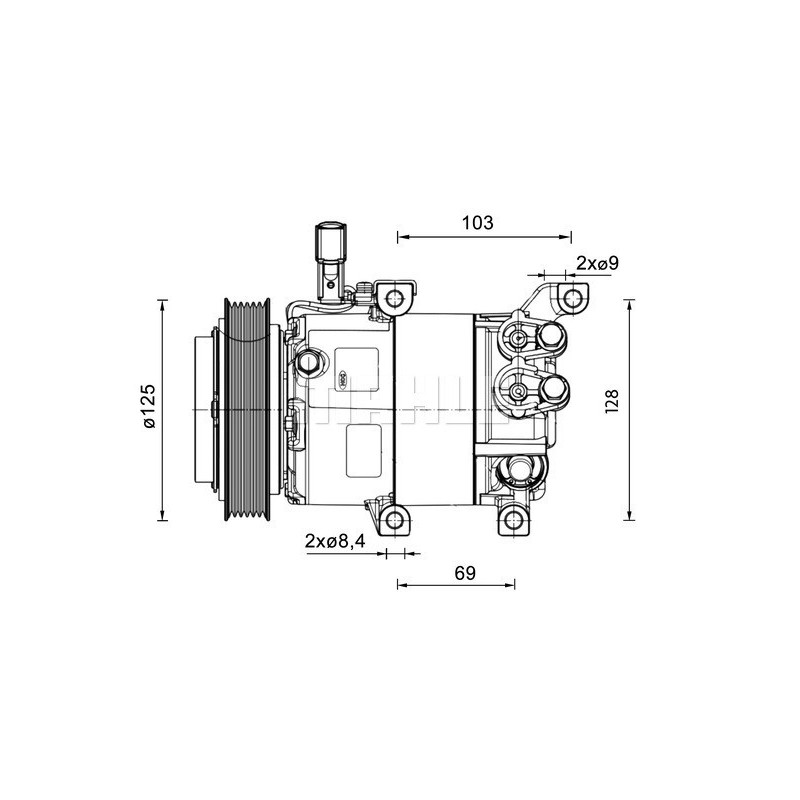 Compresseur de clim Kia/Hyundai - 90155079, ACP01432, 511333.00