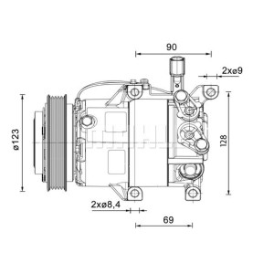 Compresseur de clim Kia/Hyundai - 90155080, 511119, 70828005.00