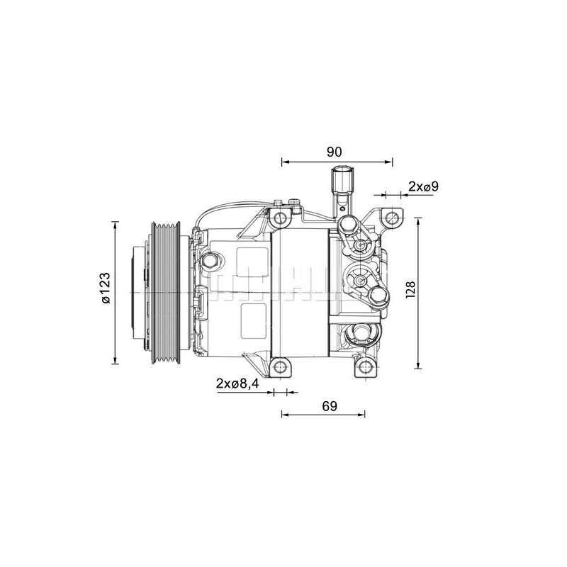 Compresseur de clim Kia/Hyundai - 90155080, 511119, 70828005.00