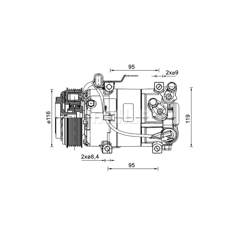 Compresseur de clim Kia/Hyundai - 90155081, 511281, CAC78182
