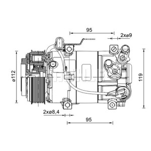Compresseur de clim Kia/Hyundai - 90155083, ACP01311, 511212.00