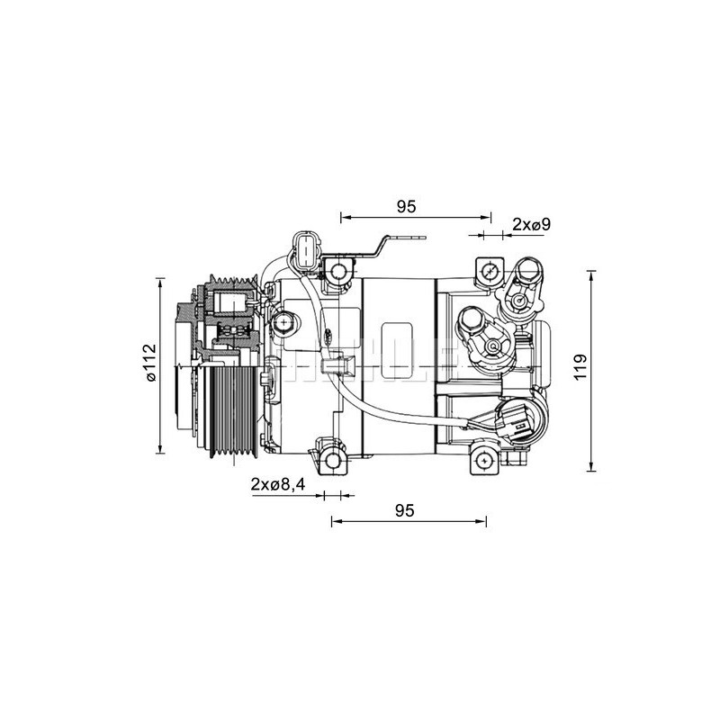 Compresseur de clim Kia/Hyundai - 90155083, ACP01311, 511212.00