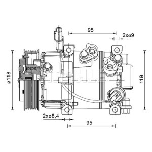 Compresseur de clim Kia/Hyundai - 90155084, 511230, CAC78180