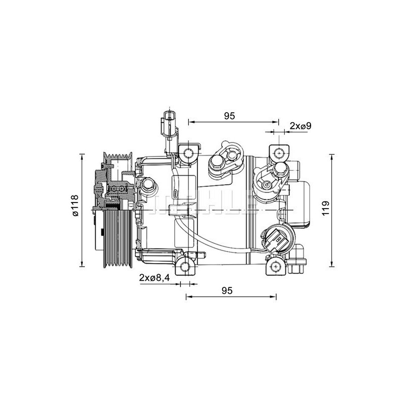 Compresseur de clim Kia/Hyundai - 90155084, 511230, CAC78180