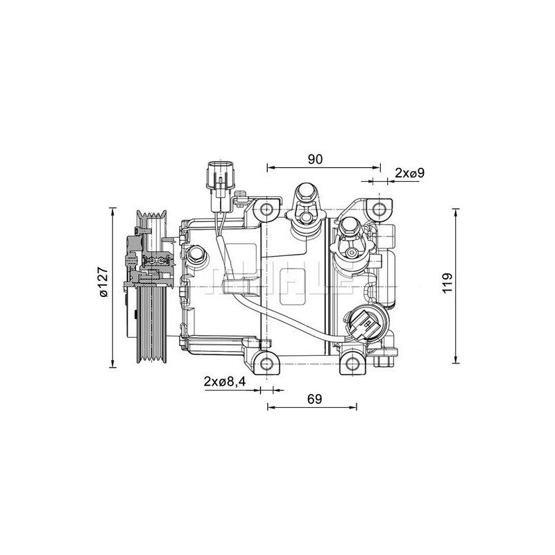 Compresseur de clim Kia/Hyundai - 90155085, ACP01345, 511246.00