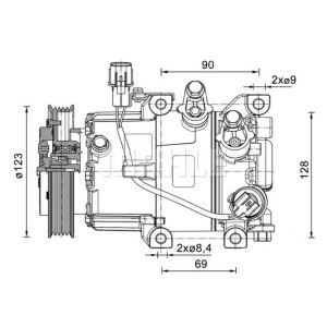 Compresseur de clim Kia/Hyundai - 90155086, 511309, CAC78123