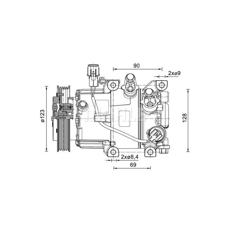 Compresseur de clim Kia/Hyundai - 90155086, 511309, CAC78123