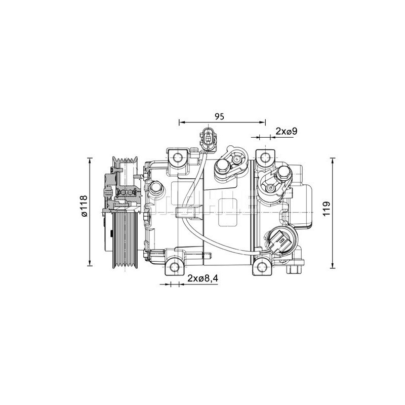 Compresseur de clim Kia/Hyundai - 90155087, ACP01313, 511214.00