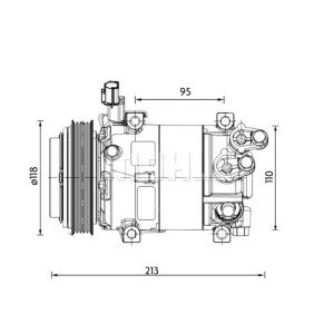 Compresseur de clim Kia/Hyundai - 90155089, 70828014, ACP1468000P