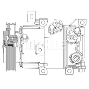 Compresseur de clim Kia/Hyundai - 1986AD1320, 90155019, 97701A5501