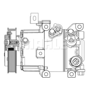 Compresseur de clim Kia/Hyundai - 1986AD1364, 90255009, 97701A0700