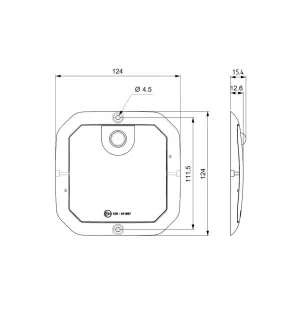 Plafon LED 2250 - 4 Plafon LED 124x124mm VIGNAL D14567