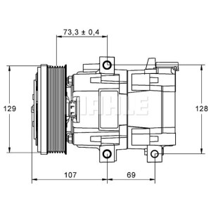 Compresseur de clim Ford - 1986AD1129, 1986AD1193, 90595031.00