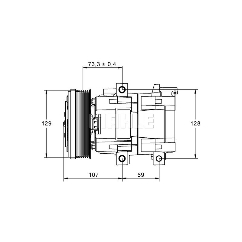 Compresseur de clim Ford - 1986AD1129, 1986AD1193, 90595031.00