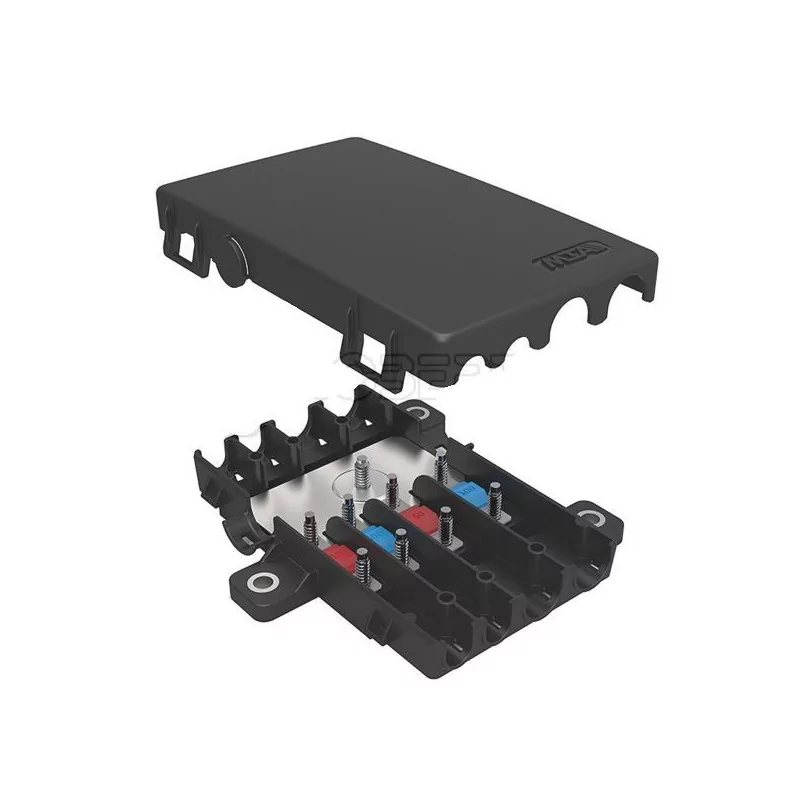 Boîtier de protection électrique + distribution pour 4 fusibles MIDI