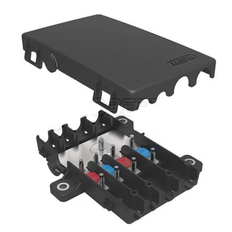 Boîtier de protection électrique + distribution pour 4 fusibles MIDI