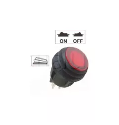 Mini interrupteur à bascule ON-OFF - Perçage ø 20 mm - Eclairage par LED24V
