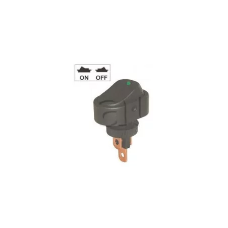 Mini interrupteur à bascule ON-OFF - Perçage ø 10 mm - Avec voyant à LED 12V