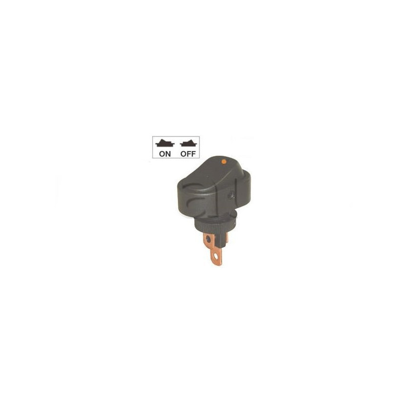 Mini interrupteur à bascule ON-OFF - Perçage ø 10 mm - Avec voyant à LED 24V