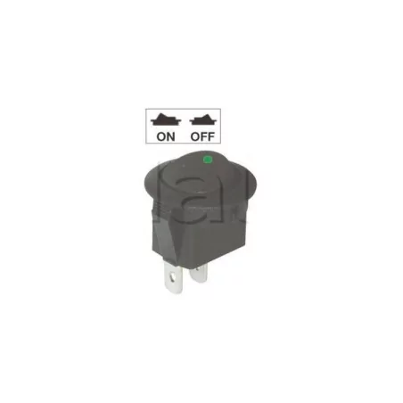 Mini interrupteur à bascule ON-OFF - Perçage ø 20 mm - Eclairage par LED VERT 24V