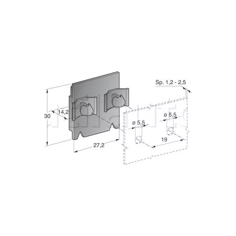 Support à clipser pour porte-fusibles Universels et MAXI