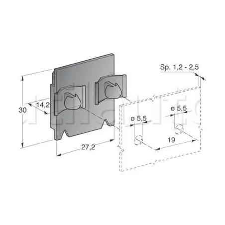 Support à clipser pour porte-fusibles Universels et MAXI