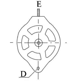 Alternador 14 voltios 44 A, Bosch 0986032781, Iskra 11.201.294