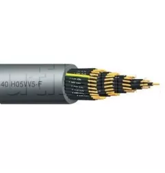 HO5VV5 -F del cable de control numerado y armonizado - resistente al aceite 3x0.75 mm2