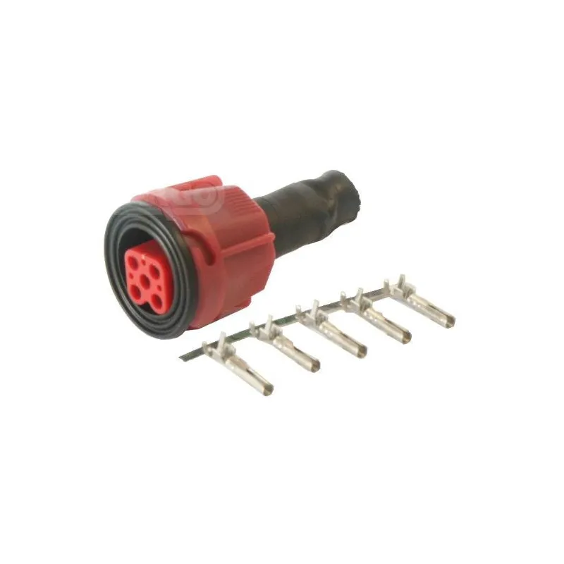 Conector de luz vermelho de 5 pólos