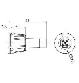 5-poliger Rotlicht-Stecker