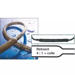 SYPONLY SEMI -RIGID Thermorettable Gaine Heeve Double -Wall Semi -Rigid -Retaint 4: 1 18/4,5 mm