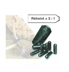 Thermoretractable sleeves closed on one side for waterproof protection of cable ends, beams, etc ...