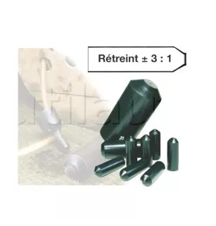 Thermoretractable sleeves closed on one side for waterproof protection of cable ends, beams, etc ...