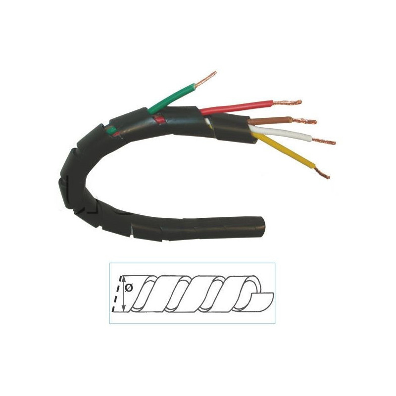 Gaine pour le frettage et la protection des câbles et faisceaux électriques DIAM. 4mm - Vendu au M