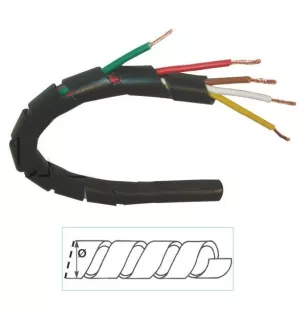 Gaine pour le frettage et la protection des câbles et faisceaux électriques DIAM.12mm