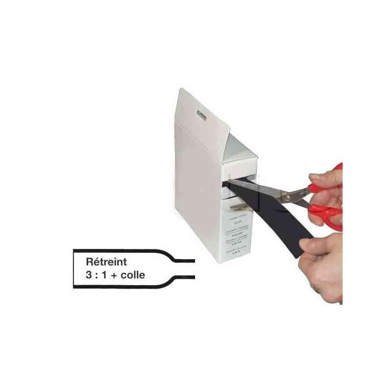 Thermoretractable sheath - Cardboard reel box - Refresh in diameter 3: 1 with standard wall + 18/6 interior glue (2.4m) Thermoretractable sheath - Cardboard reel box - Refresh in diameter 3: 1 with standard wall + 18/6 interior glue (2.4m)