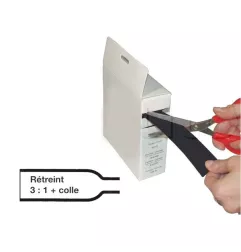 Thermoretaktable Hülle - Papprollenbox - Durchmesser am Durchmesser 3: 1 mit Standardwand + 24/8 Innenkleber (2,4 m)