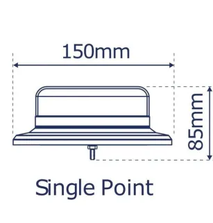 Extra flat LED rotating beacon 1 Central fixing