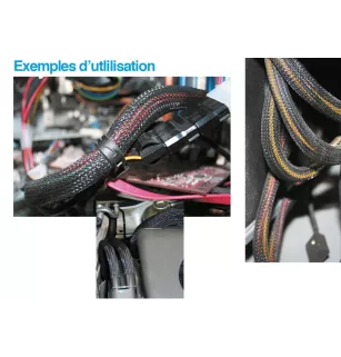 Black braided sheath Diam.8