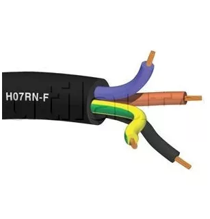 Câble HO7RN-F harmonisé de transmission d'énergie pour service mobile2x1,5mm2